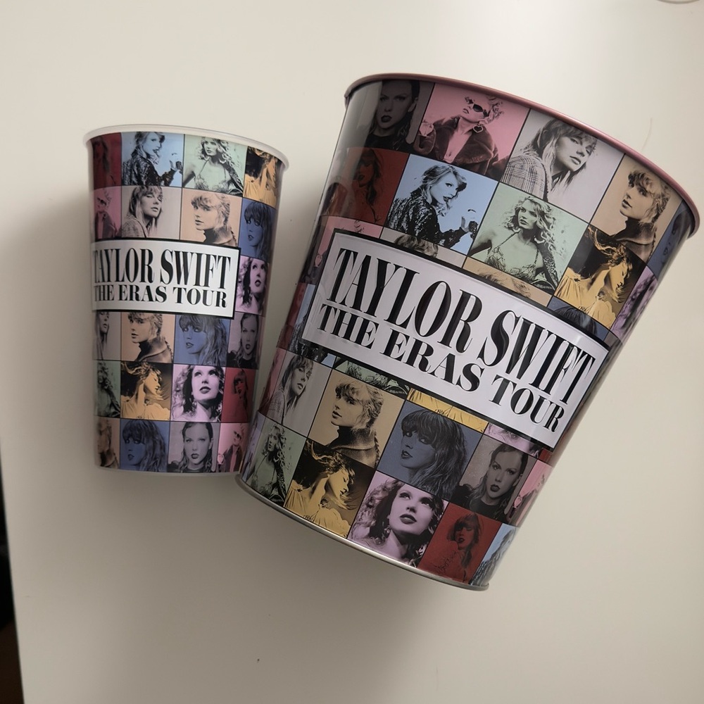 Taylor Swift - The Eras Tour Popcorn Bucket and Cup AMC - NWOT